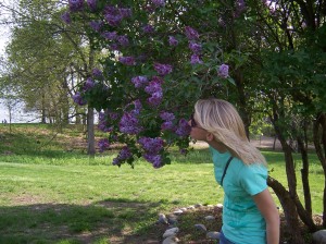 Taking time to smell the...lilacs