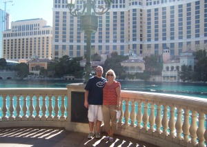 Last day - in front of The Bellagio - waiting for the fountains (my favorite thing)